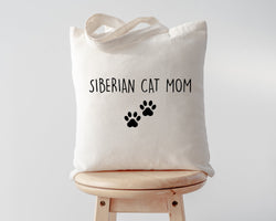 Siberian Cat Mom Tote Bag | Long Handle Bags - 2397