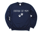 Siberian Cat Sweater, Siberian Cat Mom Sweatshirt Womens Gift - 2397
