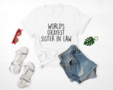 Sister in Law Shirt, Sister in law Gift, World's Okayest Sister In Law T Shirt - 708