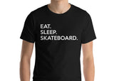 Skateboard T-shirt Mens Womens Gifts For Skateboarding Eat Sleep Skateboard shirts - 655