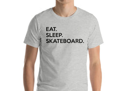 Skateboard T-shirt Mens Womens Gifts For Skateboarding Eat Sleep Skateboard shirts - 655