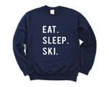 Ski, Ski gifts, Ski Sweater, Skier gift, Eat Sleep Ski Sweatshirt Gift for Men & Women - 760
