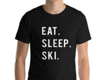 Ski T-Shirt, Eat Sleep Ski shirt Mens Womens Gifts - 760