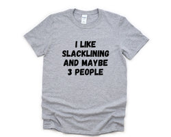 Slackline T-shirt, Slacklining Shirt, Slackline Lover Gift Mens Womens - 4861