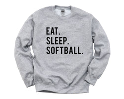 Softball Sweater, Softball Gift, Eat Sleep Softball Sweatshirt Mens & Womens Gift - 604