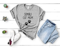 Somali Cat T-Shirt, Somali Cat Mom Shirt, Cat Lover Gift Womens - 2826