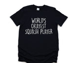 Squash Player Shirt, World's Okayest Squash Player T-Shirt Men & Women Gifts - 1567