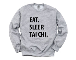 Tai Chi Sweater, Eat Sleep Tai Chi Sweatshirt Mens Womens Gift - 1279