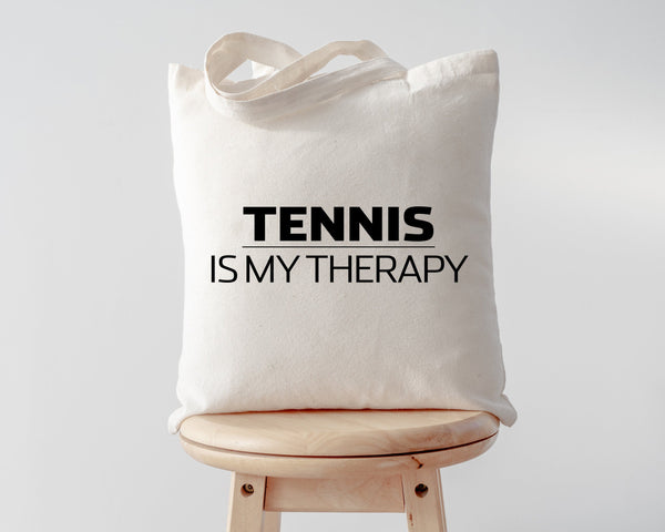 Tennis Tote Bag, Tennis bag, Tennis is My Therapy Tote Bag | Long Handle Bag - 815