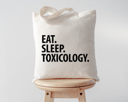 Toxicologist Gift, Eat Sleep Toxicology Tote Bag | Long Handle Bags - 1891
