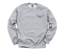 Whale Sweater, Geometric Whale, Killer Whale, Orca Sweatshirt Mens Womens Gifts - 4421