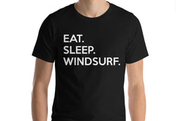 Windsurfing T-Shirt, Gifts For Windsurfers, Eat Sleep Windsurf Shirt Mens Womens - 646