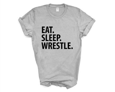 Wrestling T-Shirt, Eat Sleep Wrestle Shirt Mens Womens Gifts - 4160