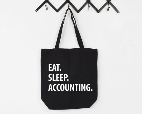 Accountant Bag, Eat Sleep Accounting Tote Bag | Long Handle Bag - 1058-WaryaTshirts
