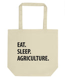 Agriculture Bag, Eat Sleep Agriculture Tote Bag | Long Handle Bag - 1055-WaryaTshirts