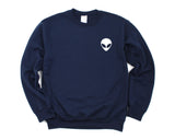 Alien Skull Sweater Alien Pocket Print Sweatshirt Mens Womens Gift - 172