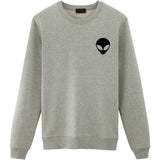 Alien Sweater Skull Pocket Print-WaryaTshirts