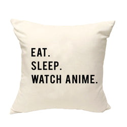 Anime Cushion Cover, Eat Sleep Watch Anime Pillow Cover - 743-WaryaTshirts