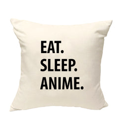 Anime Gift Cushion Cover, Eat Sleep Anime Pillow Cover - 1281