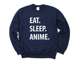 Anime Sweater, Anime gifts for him & her, Eat Sleep Anime Sweatshirt Mens Womens - 1281-WaryaTshirts