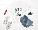 Aunt t shirt, Auntie Gift, aunt shirt, World's Okayest Aunt shirt - 88-WaryaTshirts