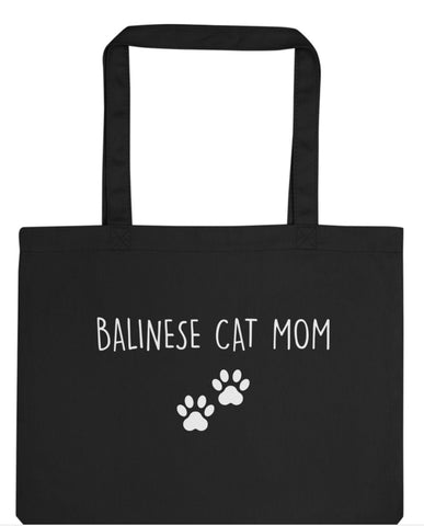 Balinese Cat Mom Tote Bag | Long Handle Bags - 2401-WaryaTshirts