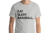 Baseball T-shirt, Eat Sleep Baseball shirt Mens Womens Gift - 629
