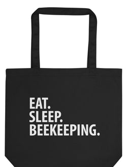 Beekeeper Gift, Eat Sleep Beekeeping Tote Bag | Long Handle Bags - 2264-WaryaTshirts
