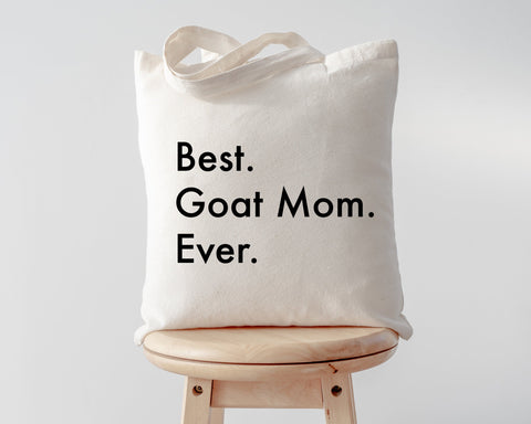 Best Goat Mom Ever Tote Bag | Long Handle Bag - 3021-WaryaTshirts