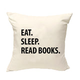 Book Cushion Cover, Eat Sleep Read Books Pillow Cover - 1296-WaryaTshirts