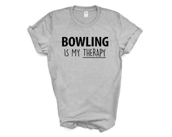 Bowling T-Shirt, Bowling is my Therapy Shirt Mens Womens Gift - 2116