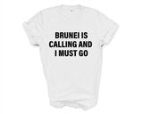 Brunei T-shirt, Brunei is calling and i must go shirt Mens Womens Gift - 4245-WaryaTshirts