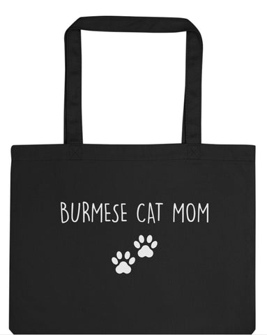 Burmese Cat Mom Tote Bag | Long Handle Bags - 2402-WaryaTshirts