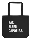 Capoeira Bag, Eat Sleep Capoeira Tote Bag | Long Handle Bags - 1073-WaryaTshirts