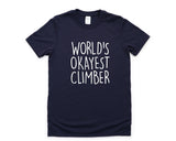 Climber Shirt, World's Okayest Climber T-Shirt Men & Women Gifts - 1560-WaryaTshirts