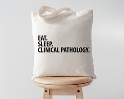Clinical Pathologist Gift, Eat Sleep Clinical Pathology Tote Bag | Long Handle Bags - 3593-WaryaTshirts