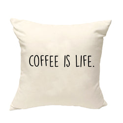 Coffee Lover Gift Cushion Cover, Coffee is life Pillow Cover - 1912