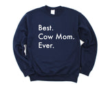 Cow Sweater, Best Cow Mom Ever Sweatshirt Gift - 3311