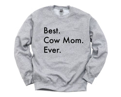 Cow Sweater, Best Cow Mom Ever Sweatshirt Gift - 3311-WaryaTshirts