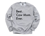 Cow Sweater, Best Cow Mom Ever Sweatshirt Gift - 3311