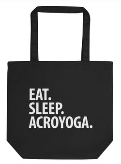 Eat Sleep Acroyoga Tote Bag | Long Handle Bags - 3350-WaryaTshirts