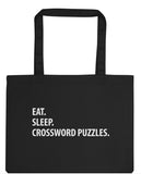Eat Sleep Crossword Puzzles Tote Bag | Long Handle Bags - 1200-WaryaTshirts