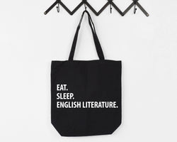 Eat Sleep English Literature Tote Bag | Long Handle Bags - 1043
