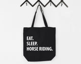 Eat Sleep Horse Riding Tote Bag | Long Handle Bags - 1208-WaryaTshirts