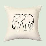 Elephant Pillow, Elephant Lover gift Elephant Cushion Cover - 4275