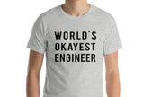 Engineer T-Shirt, Engineering Gift, World's Okayest Engineer T Shirt, Gift for men women - 698-WaryaTshirts