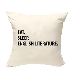 English Literature Cushion Cover, Eat Sleep English Literature Pillow Cover - 1043