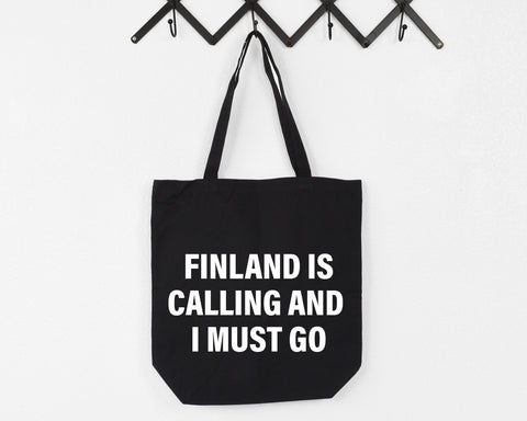 Finland Bag, Finland is Calling and I Must Go Tote Bag | Long Handle Bag - 4131-WaryaTshirts