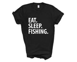 Fishing T-Shirt, Eat Sleep Fishing Shirt Mens Womens Gifts - 3396-WaryaTshirts