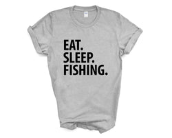 Fishing T-Shirt, Eat Sleep Fishing Shirt Mens Womens Gifts - 3396
